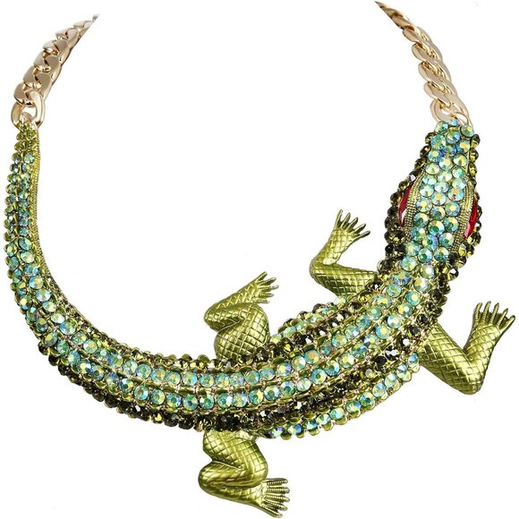 Delicate Gothic Crystal Statement Necklace - Gift-Ready in Exquisite Packaging - Picture 1 of 7